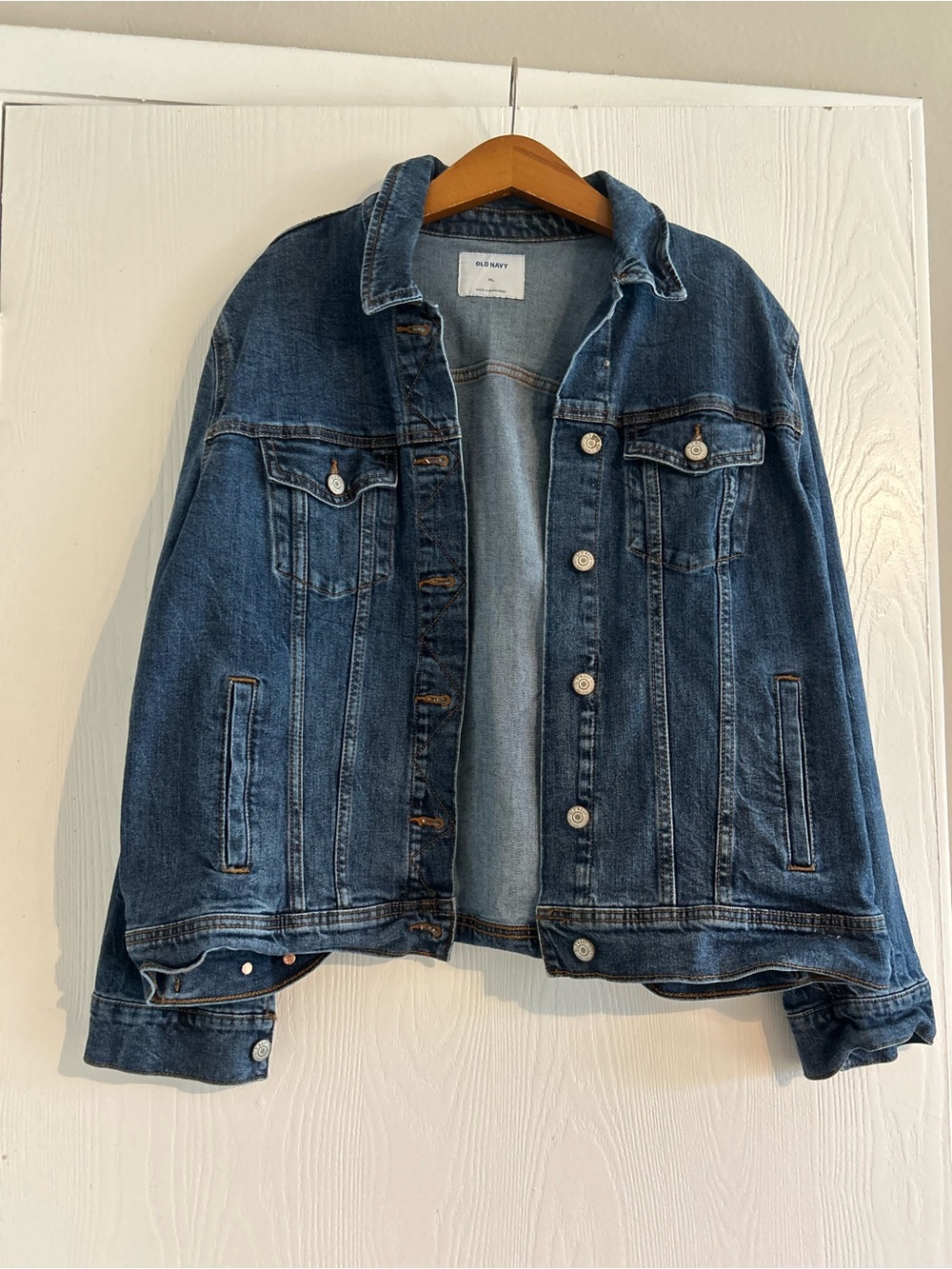 Old Navy Light Blue Denim Jacket with Contrast Stitching